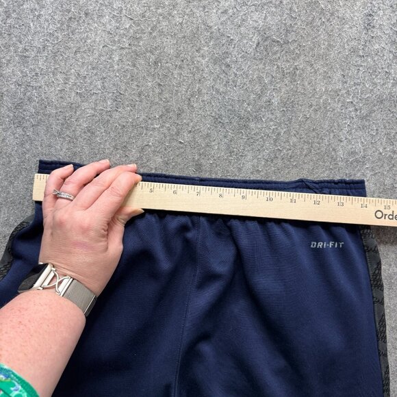 Nike Training Pants Men Small Blue Gray Fleece 29" Ripcord Adjustable Leg 535695 - Picture 12 of 16